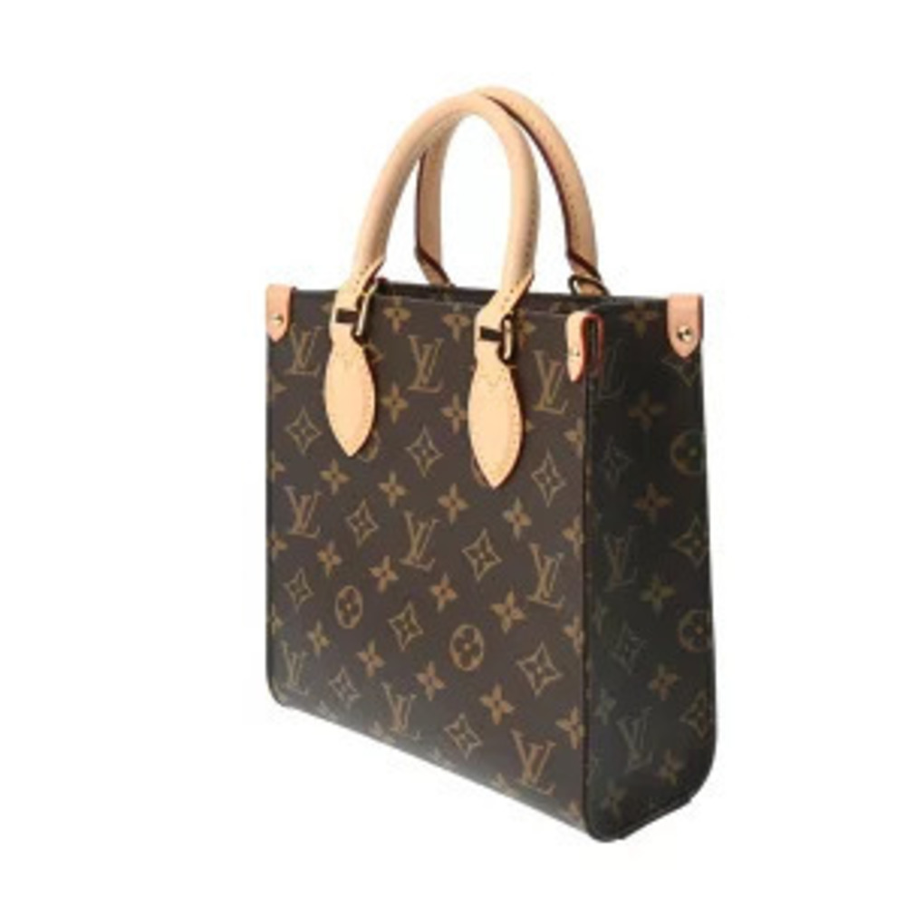 Louis Vuitton handbag Monogram brown canvas tote Sac bag Plat